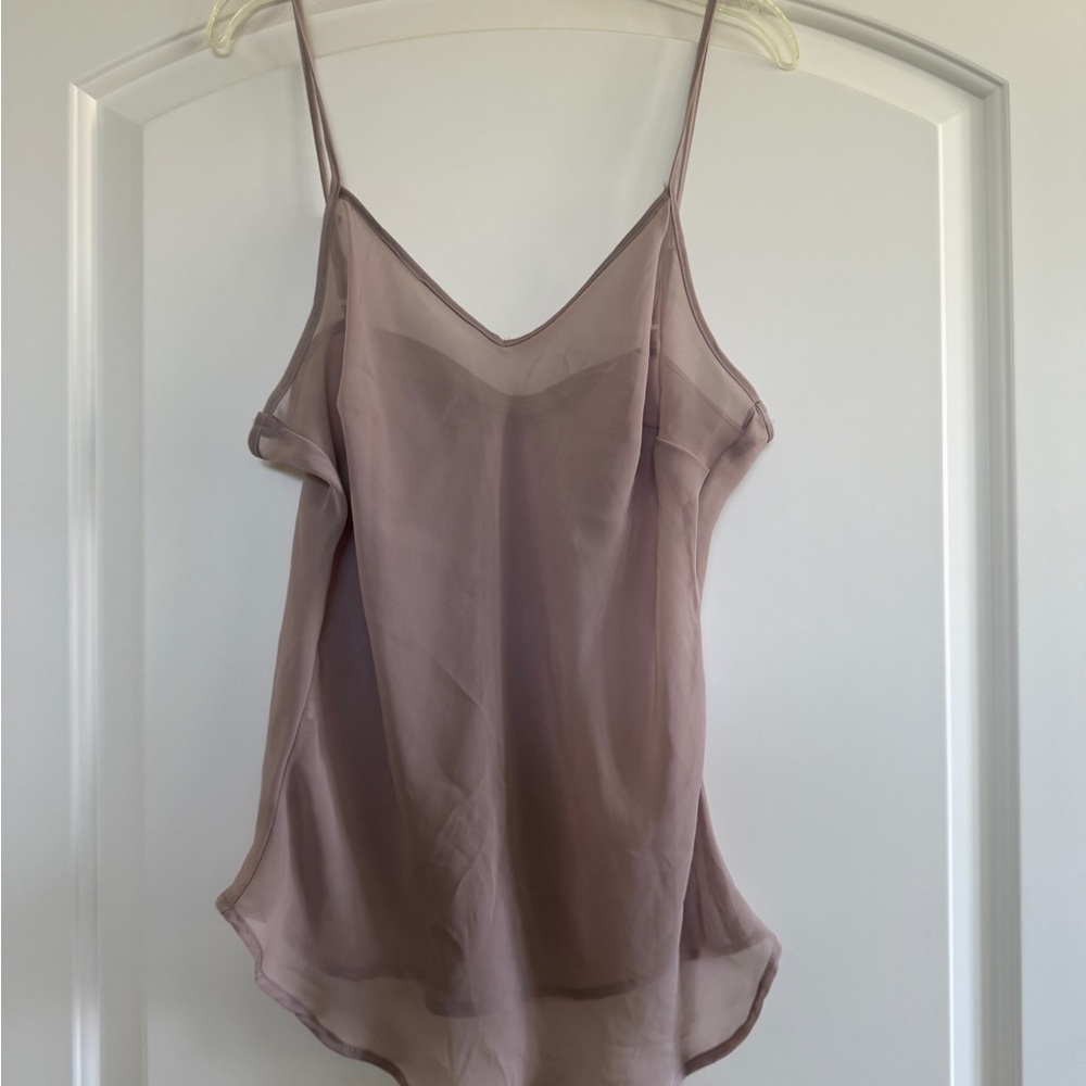 Elegant Mauve Spaghetti Strap Top